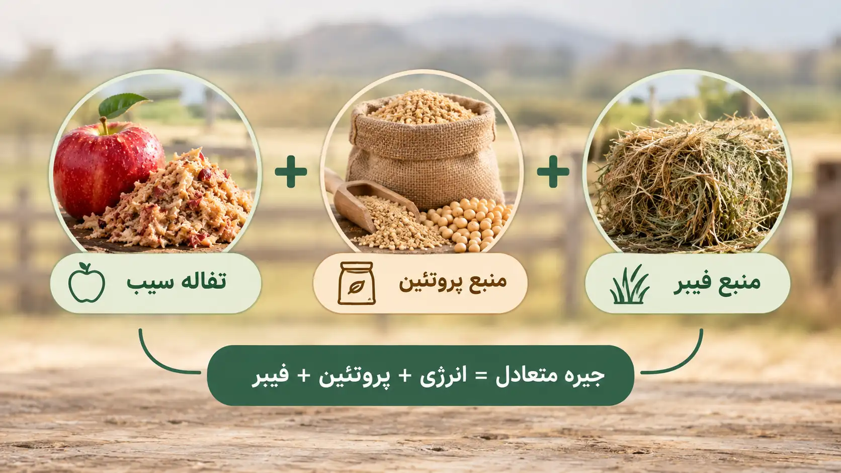 جیره متعادل حاوی انرژی، پروتئین و فیبر